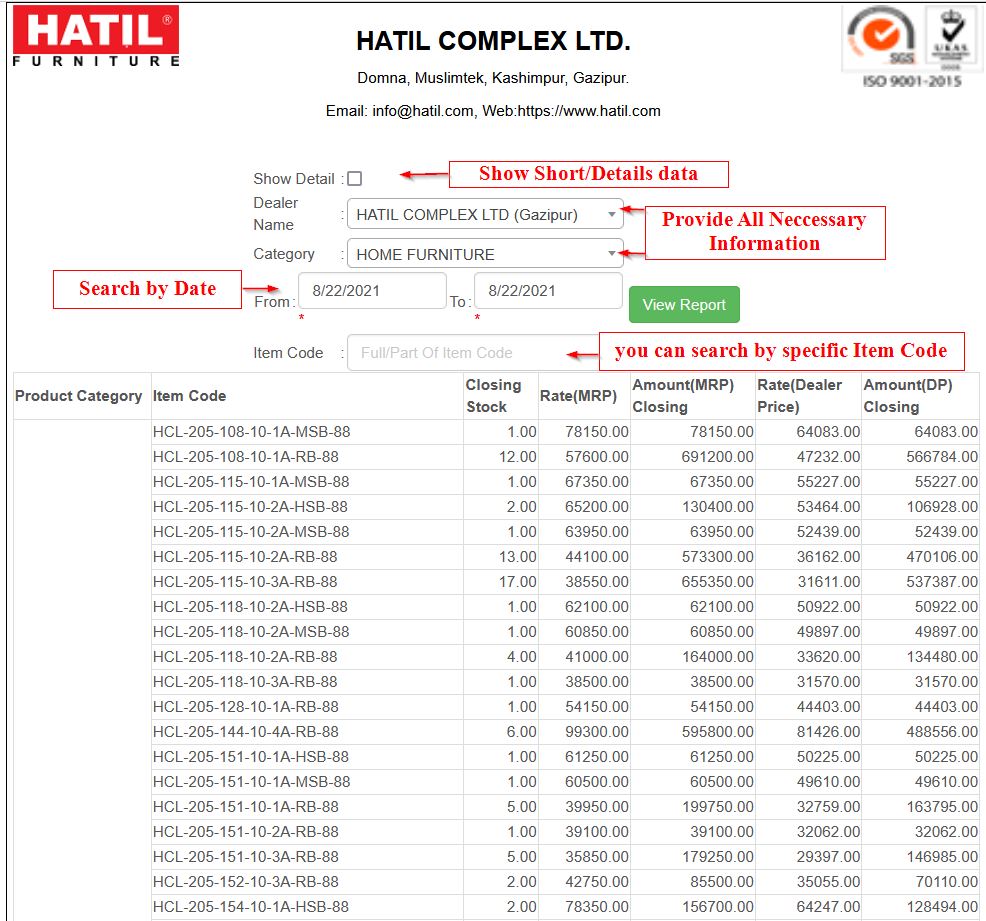 raw material current Stock