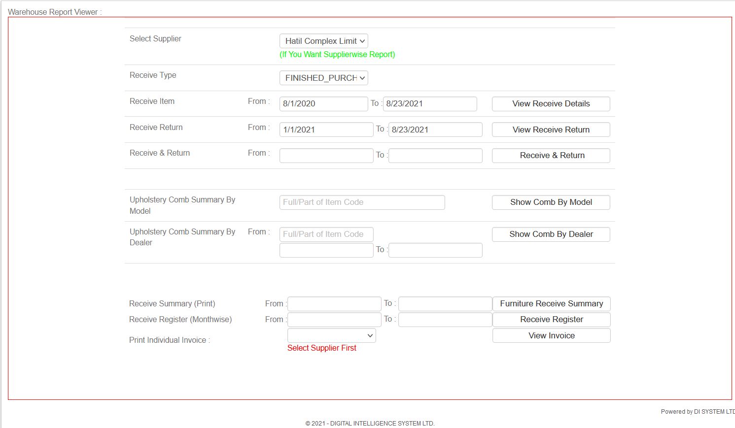 raw material current Stock