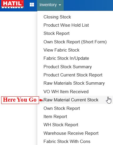 raw material current Stock