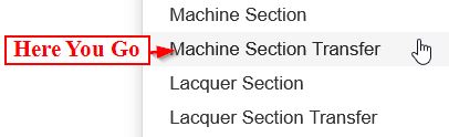 Machine Section Transfer